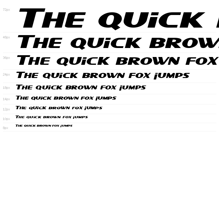 SF Intellivised Extended Italic Waterfall