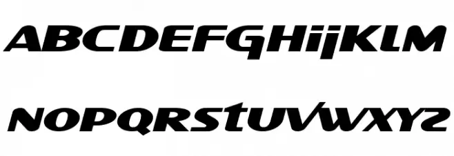 SF Intellivised Extended Italic Font LOWERCASE