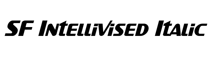 SF Intellivised Italic Font