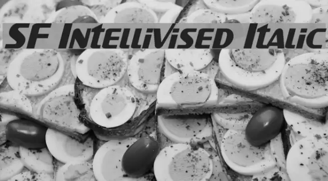 SF Intellivised Italic Font examples