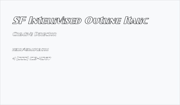 SF Intellivised Outline Italic Business Card