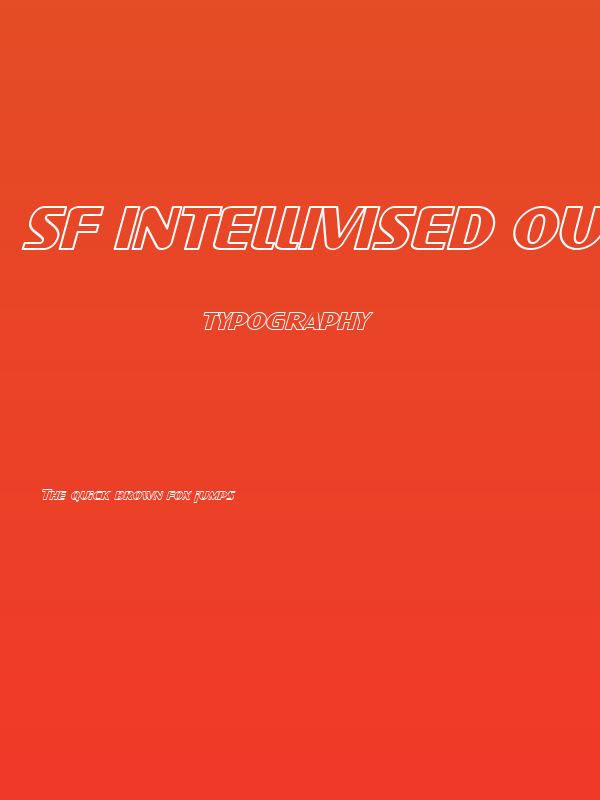 SF Intellivised Outline Italic Poster