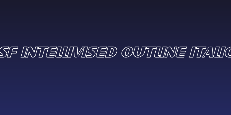 SF Intellivised Outline Italic Social Header