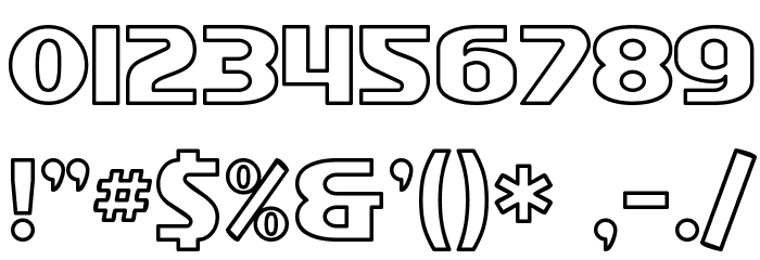 SF Intellivised Outline Font OTHER CHARS