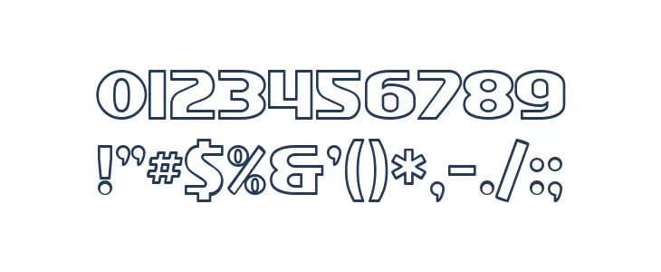 SF Intellivised Outline Font OTHER CHARS