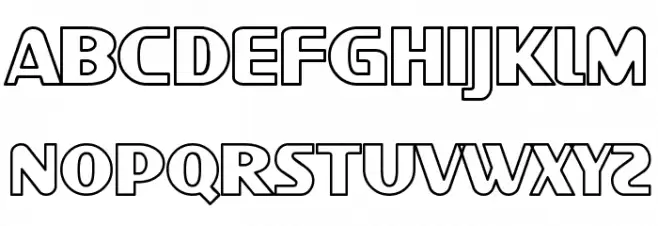SF Intellivised Outline 字体 大写
