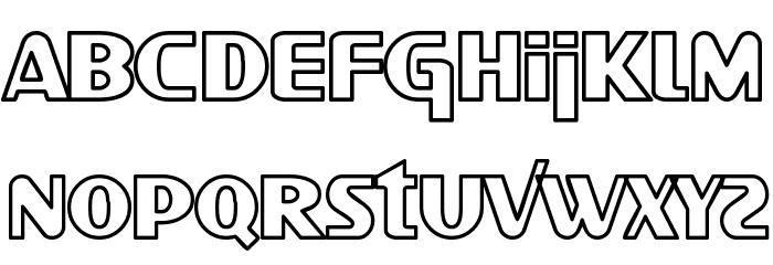 SF Intellivised Outline Font LOWERCASE