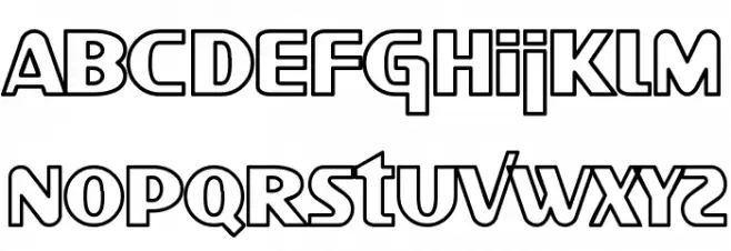SF Intellivised Outline Font LOWERCASE