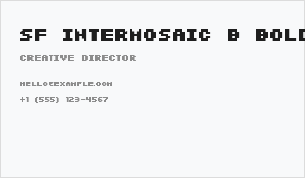 SF Intermosaic B Bold Business Card