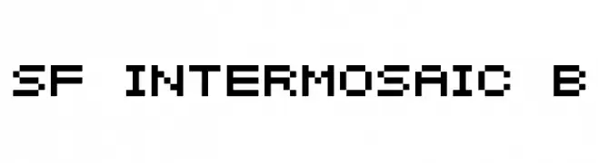 SF Intermosaic B  Free Fonts Download