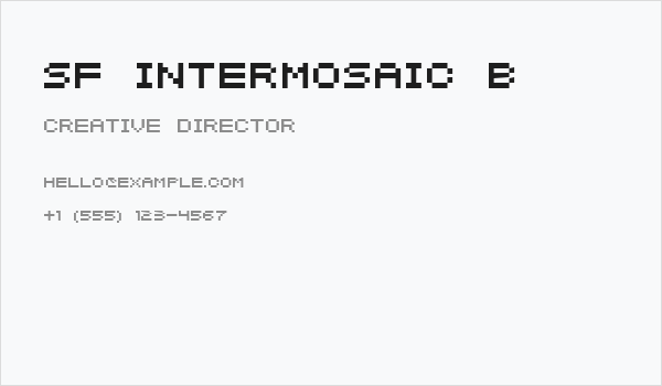 SF Intermosaic B Business Card