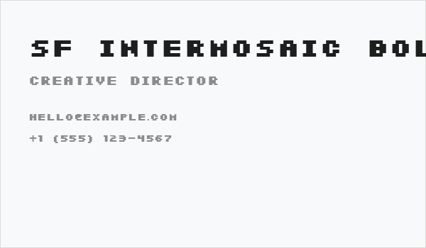 SF Intermosaic Bold Business Card