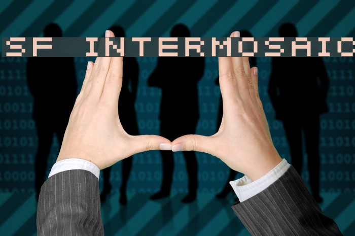 SF Intermosaic フォント examples