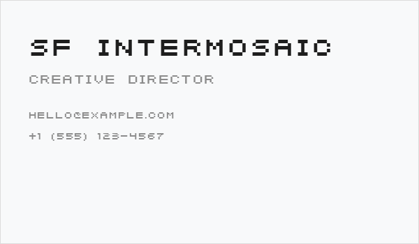 SF Intermosaic Business Card