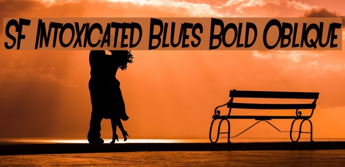 SF Intoxicated Blues Bold Oblique Font examples