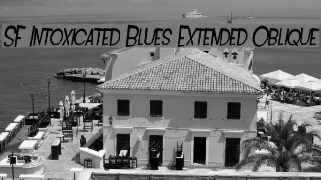 SF Intoxicated Blues Extended Oblique Font examples
