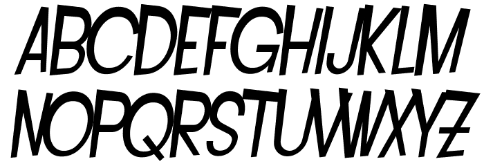 SF Intoxicated Blues Extended Oblique Font LOWERCASE