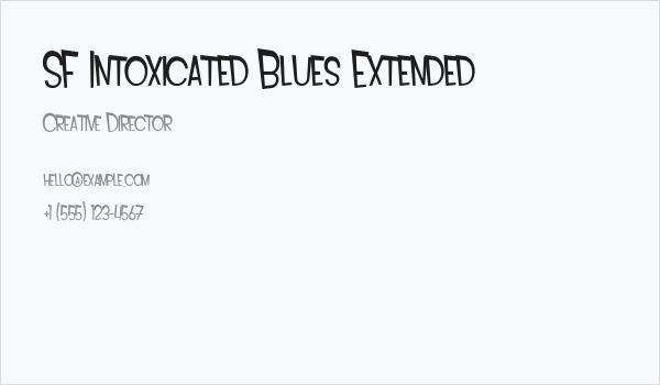 SF Intoxicated Blues Extended Business Card