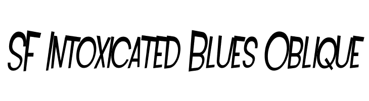 SF Intoxicated Blues Oblique Font