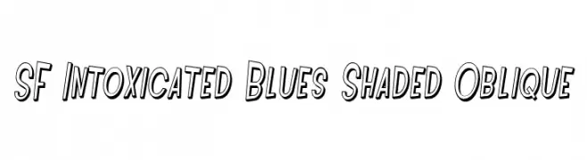SF Intoxicated Blues Shaded Oblique  免费字体下载