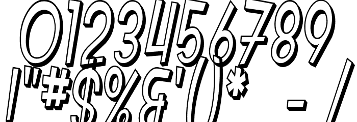 SF Intoxicated Blues Shaded Oblique Font OTHER CHARS