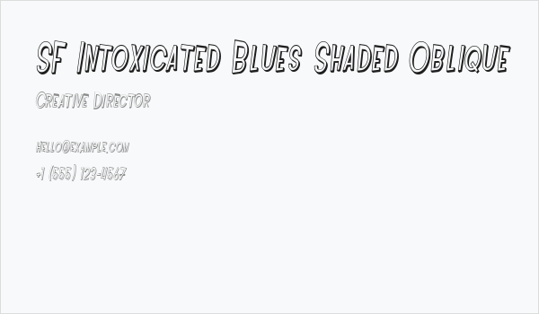SF Intoxicated Blues Shaded Oblique Business Card
