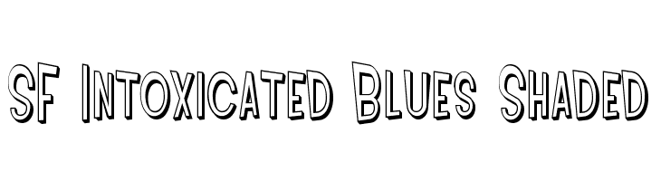 SF Intoxicated Blues Shaded Font
