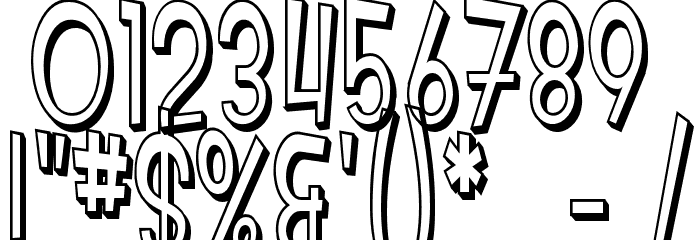 SF Intoxicated Blues Shaded Font OTHER CHARS