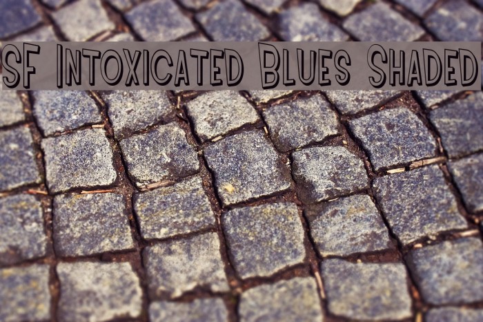 SF Intoxicated Blues Shaded Font examples
