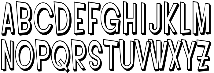 SF Intoxicated Blues Shaded Font LOWERCASE