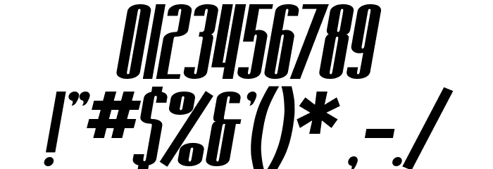 SF Iron Gothic Bold Oblique Font OTHER CHARS