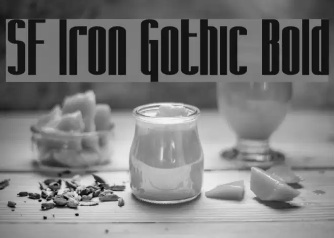 SF Iron Gothic Bold Font examples