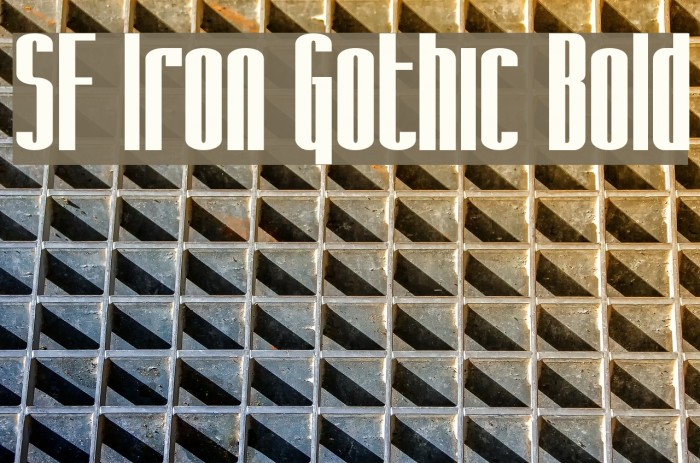 SF Iron Gothic Bold Font examples