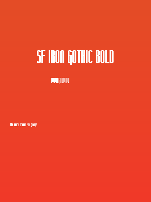 SF Iron Gothic Bold Poster