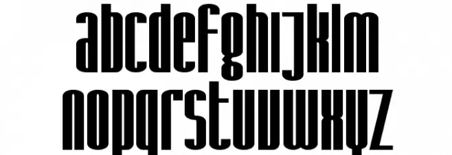 SF Iron Gothic Bold Caratteri MINUSCOLO