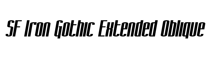SF Iron Gothic Extended Oblique Font