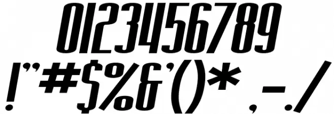 SF Iron Gothic Extended Oblique フォント その他の文字