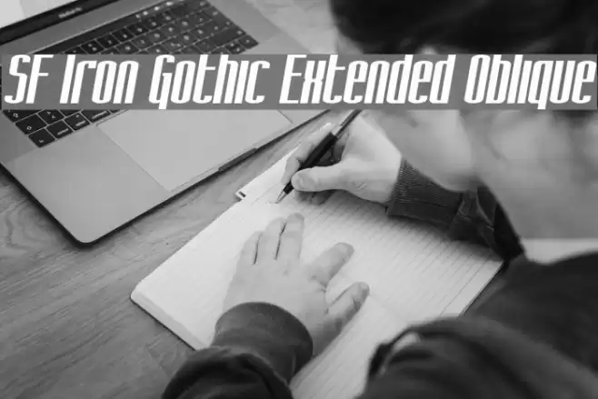 SF Iron Gothic Extended Oblique フォント examples