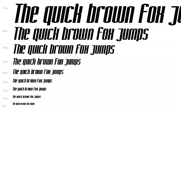 SF Iron Gothic Extended Oblique Waterfall