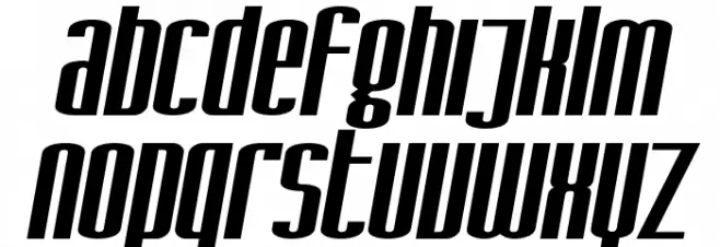 SF Iron Gothic Extended Oblique フォント 小文字