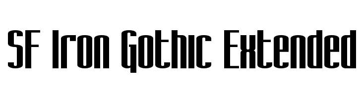 SF Iron Gothic Extended Font