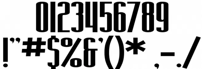 SF Iron Gothic Extended Font OTHER CHARS