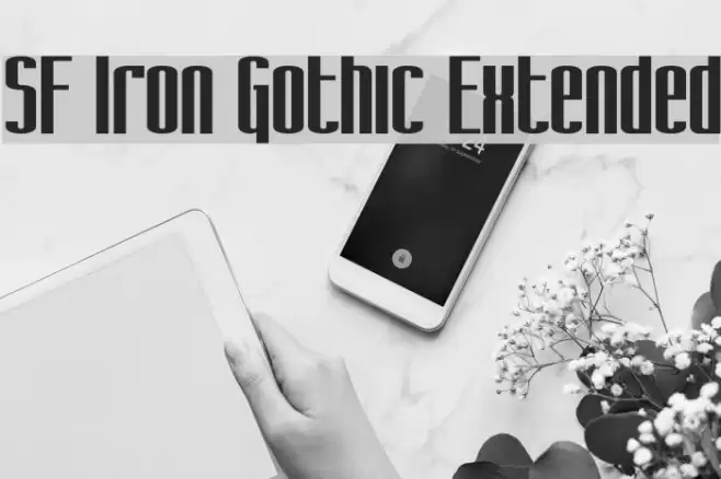 SF Iron Gothic Extended Font examples