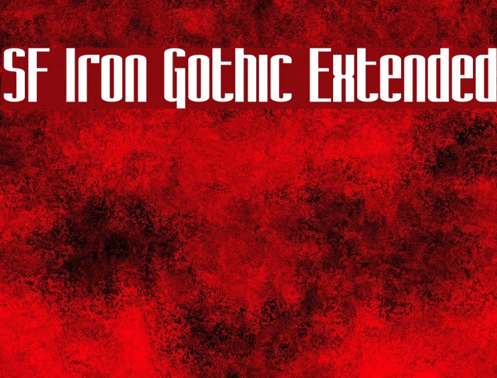 SF Iron Gothic Extended Font examples