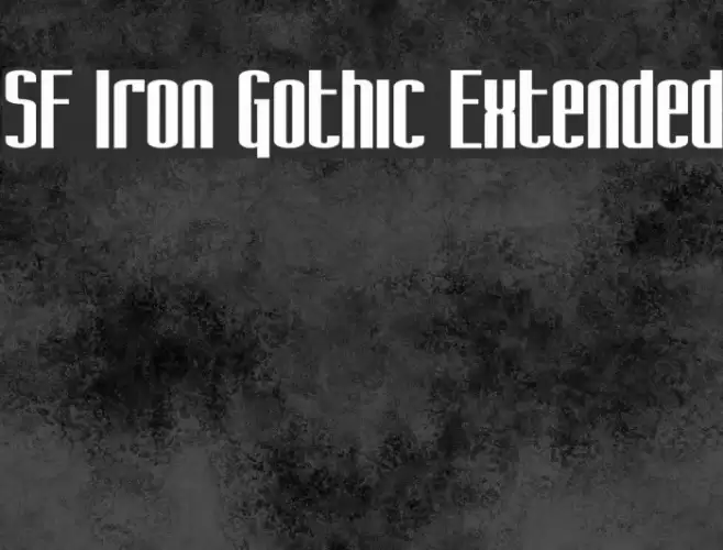 SF Iron Gothic Extended Font examples