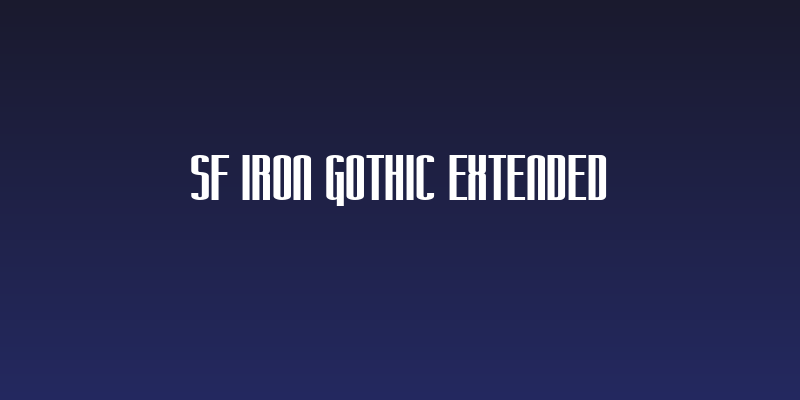 SF Iron Gothic Extended Social Header