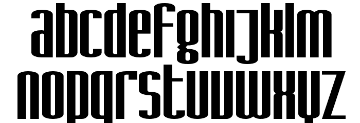 SF Iron Gothic Extended Font LOWERCASE