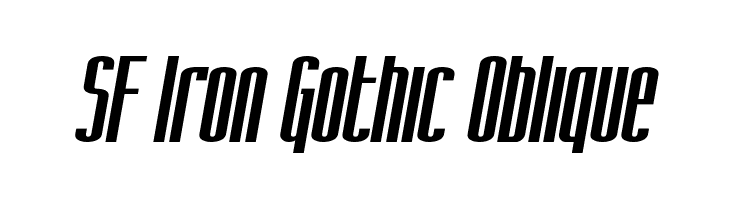 SF Iron Gothic Oblique  नि: शुल्क फ़ॉन्ट्स डाउनलोड