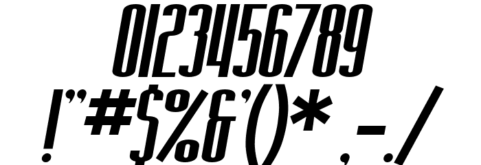 SF Iron Gothic Oblique Font OTHER CHARS