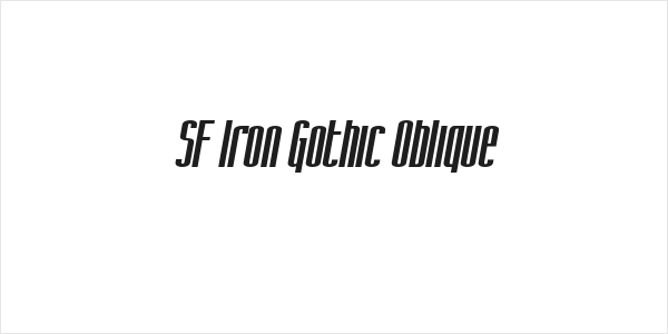 SF Iron Gothic Oblique Logo